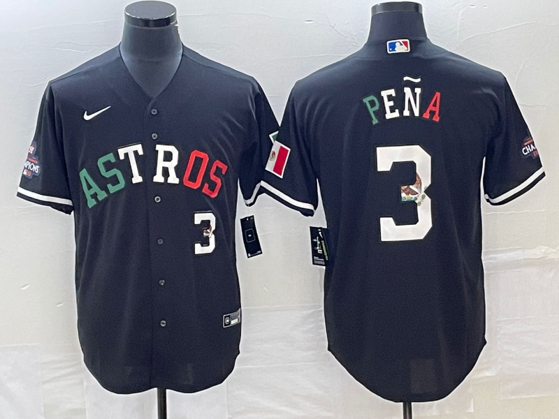 Men's Houston Astros Jeremy Pena #3 Black Alternate Jersey